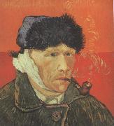 Vincent Van Gogh Self-Portrait with Bandaged Ear and Pipe (nn04) oil painting picture wholesale